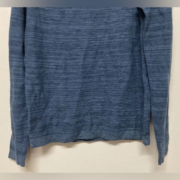 Flag & Anthem Mens 1/4 Zip Sweater Pullover Medium Blue Navy Mid-Weight Stretch - Picture 7 of 13